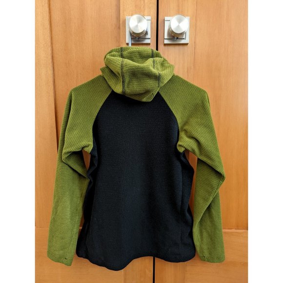 Melanzana Micro Grid Hoodie, Women's XS, "Turf" Green/Black - Picture 2 of 4